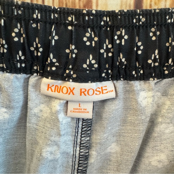 Knox Rose Women’s Cotton Blend Paisley High Waist Chino Shorts Charcoal Sz Large - Picture 7 of 8